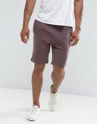 Asos Jersey Skinny Shorts In Brown - Brown