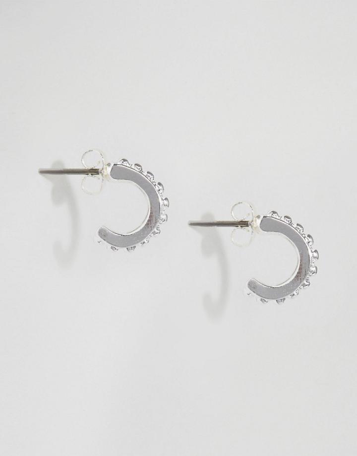 Pieces Hilli Sterling Silver Plated Hoop Earrings - Silver