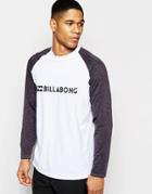 Billabong Raglan Surf T-shirt - White