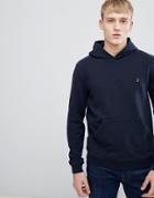 Farah Ayr Slim Fit Loop Back Hoodie In Navy - Navy