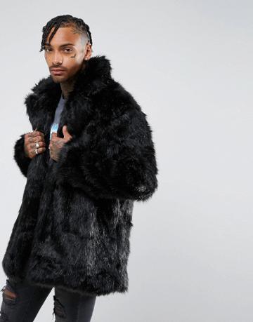 The New County Faux Fur Jacket - Black