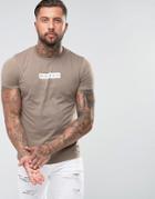 Asos T-shirt With Roman Numerals Print - Brown