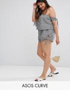 Asos Curve Bunny Tie Gingham Co-ord Short - Multi