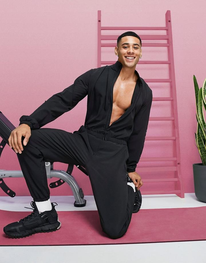 Asos 4505 Jumpsuit In Technical Fabric-black