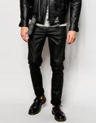 Systvm Skinny Jean Coated Black - Black