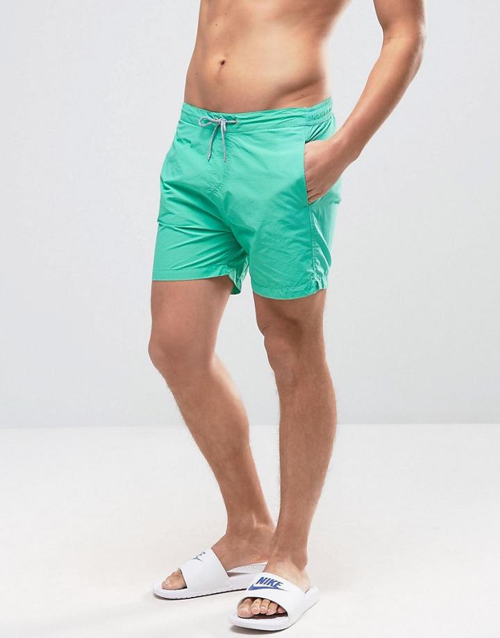 Scotch And Soda Striped Basic Swim Shorts - Green