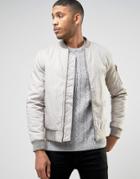 New Look Ma1 Bomber In Stone - Stone