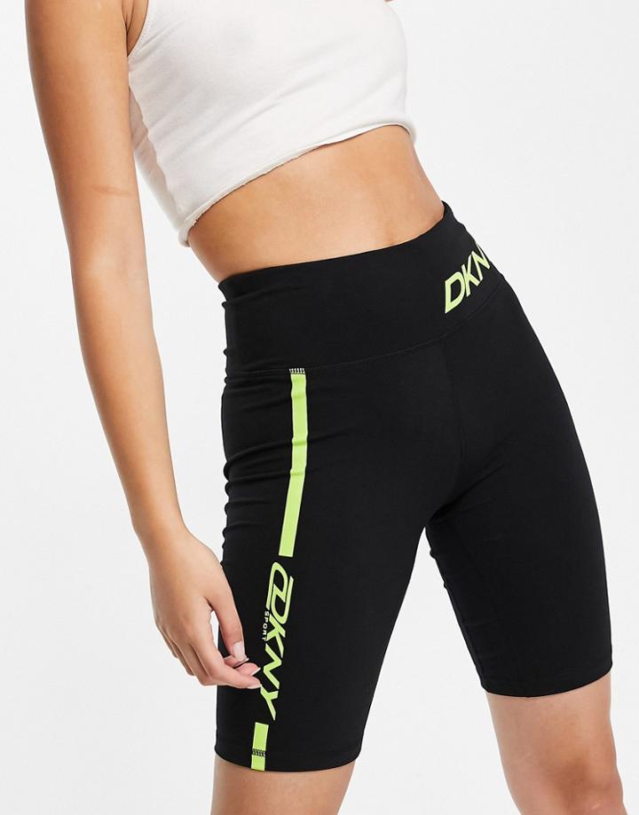 Dkny Sport Logo Short Leggings In Black - Part Of A Set