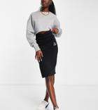 Puma Ruched Midi Skirt In Black - Exclusive To Asos