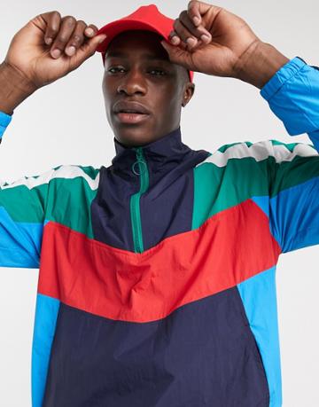 Original Penguin Color-block Cagoule Jacket-navy