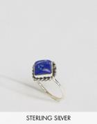 Rock N Rose Sterling Silver Lapis Lazuli Ring - Silver