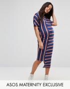 Asos Maternity Two Way Stripe Dress - Multi