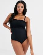Pour Moi Free Spirit Removable Strap Swimsuit In Black