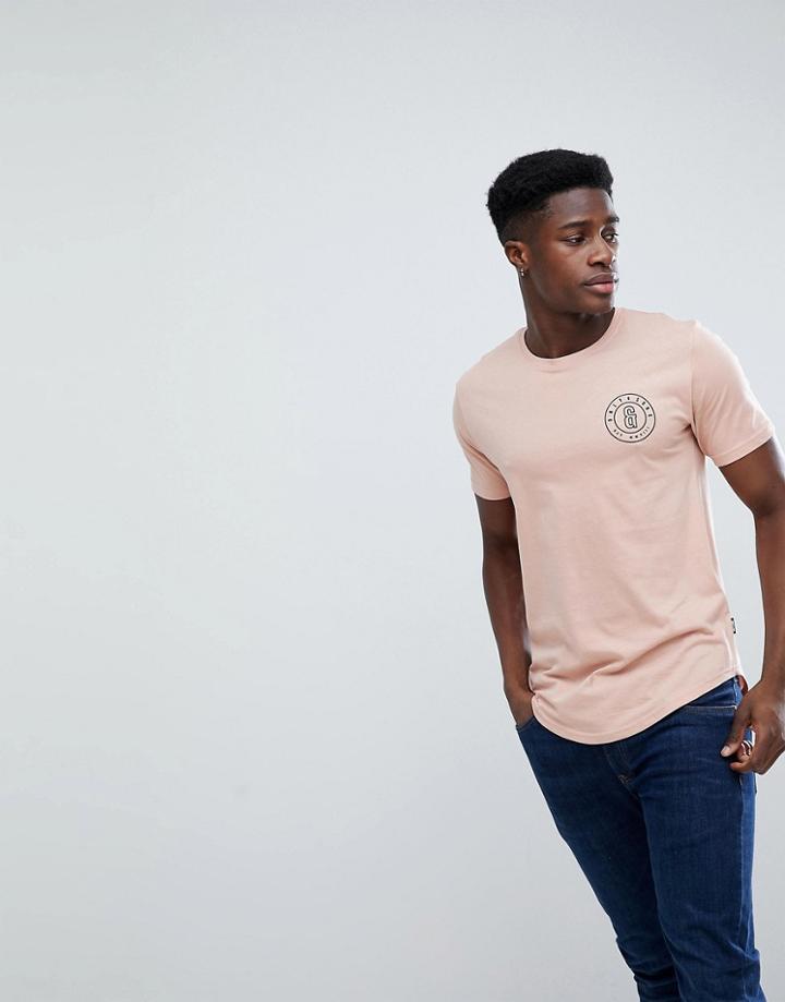Only & Sons T-shirt With Chest Branding - Pink