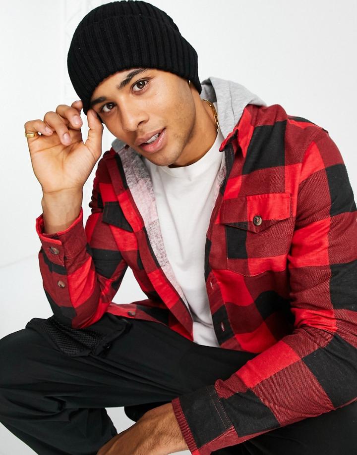 Jack & Jones Wool Beanie In Black