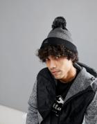 Billabong Linus Bobble Beanie In Gray/black - Black