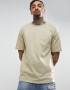 Asos Boxy T-shirt In Beige - Beige