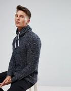 Esprit Sweater With Funnel Neck - Navy