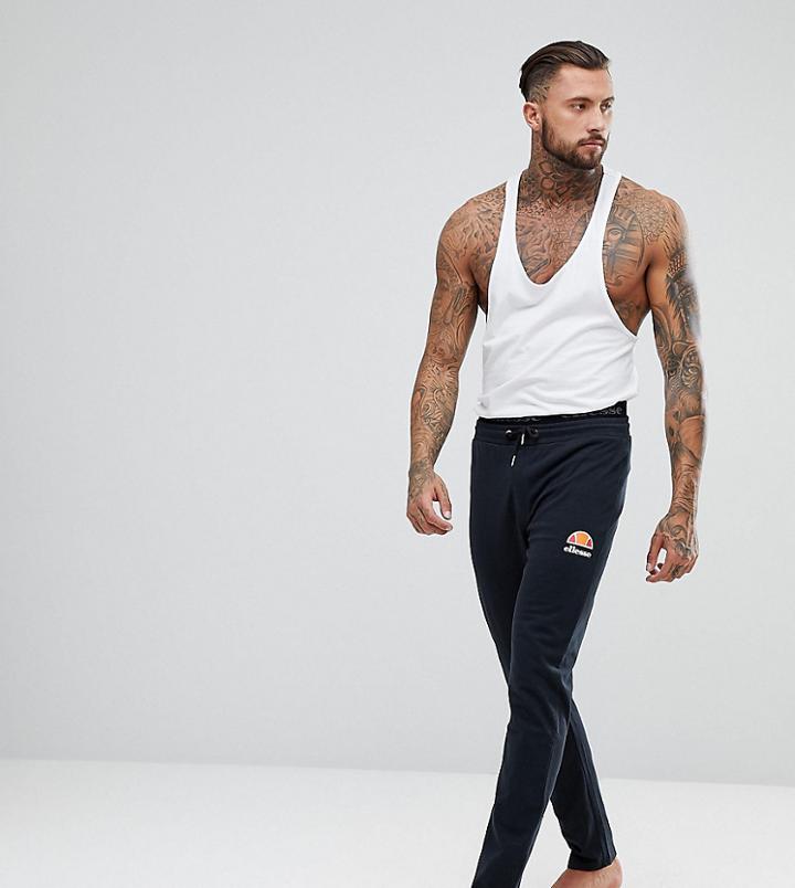 Ellesse Lounge Joggers With Small Logo In Black - Black