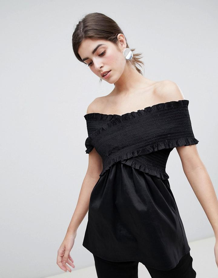 Resume Dante Off Shoulder Ruched Top - Black