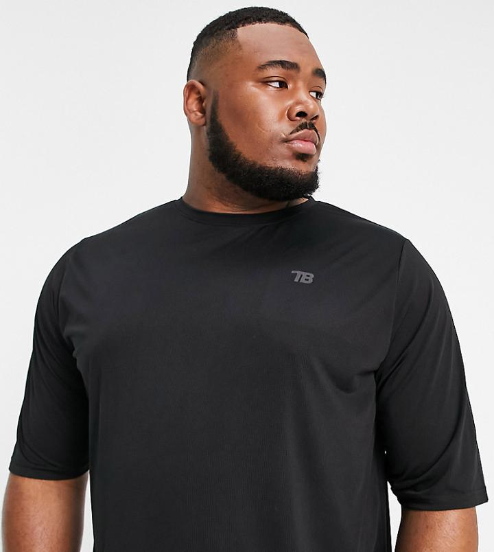 Threadbare Active Plus Training T-shirt In Black