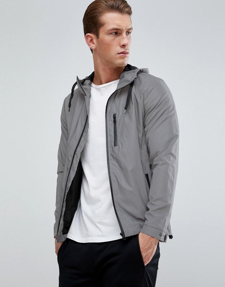 D-struct Reflective Hooded Jacket - Silver
