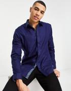 Ted Baker Oxford Regular Fit Shirt In Navy