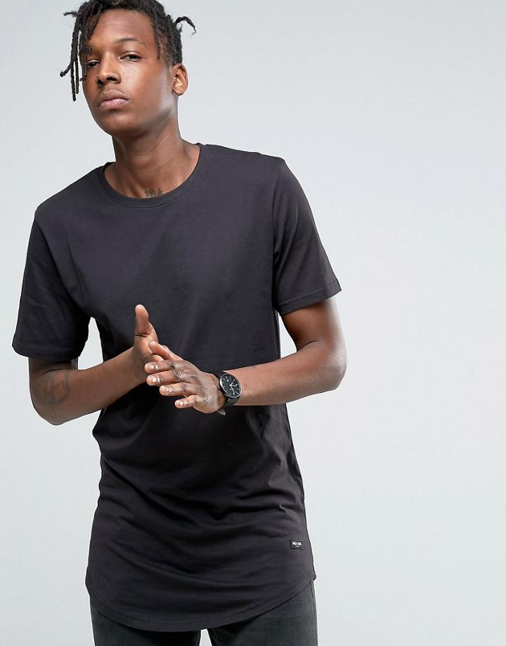 Only & Sons Super Longline T-shirt - Black