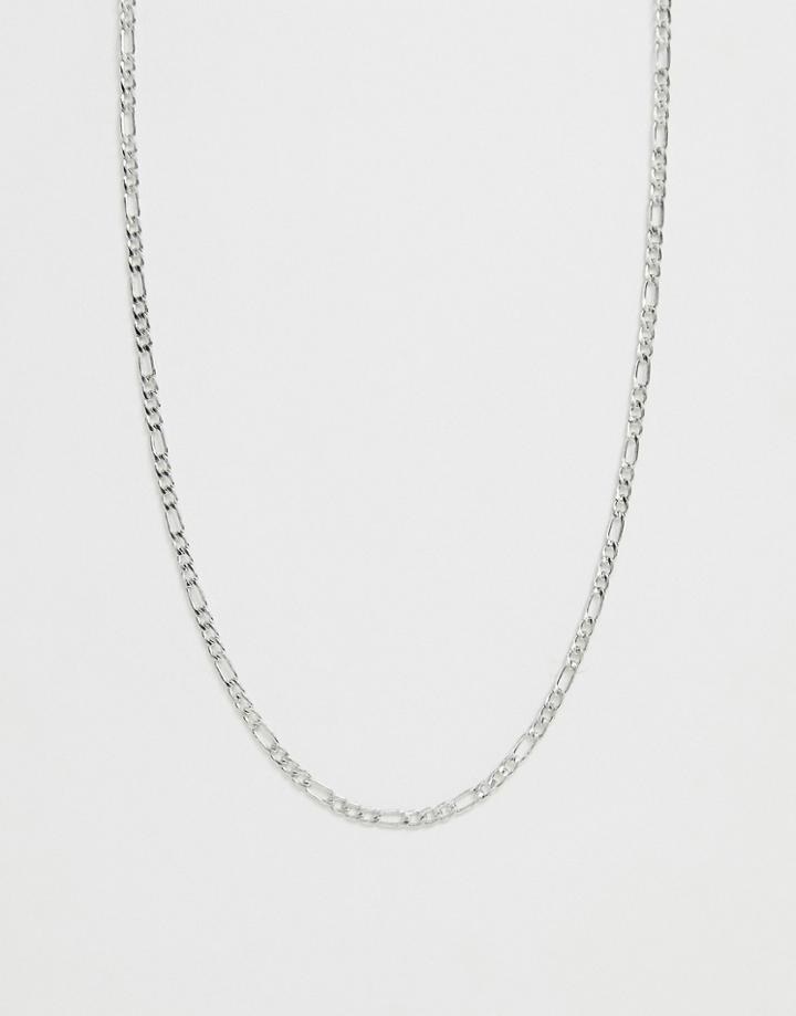 Wftw 3mm Figaro Chain Necklace In Silver - Silver