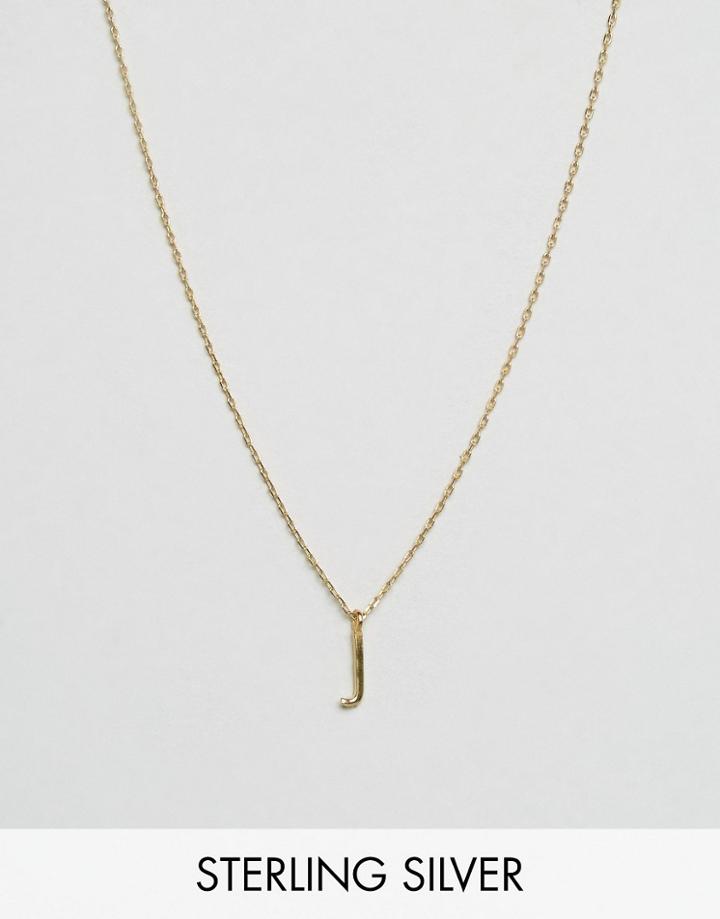Carrie Elizabeth Mini Initial J Pendant - Gold