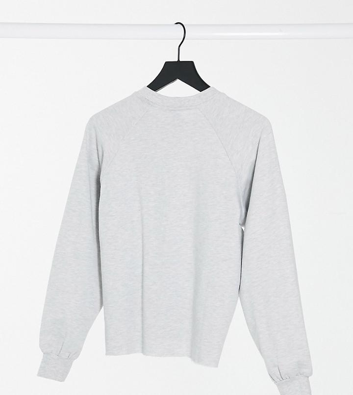 Collusion Oversized Sweatshirt In Gray Marl-grey