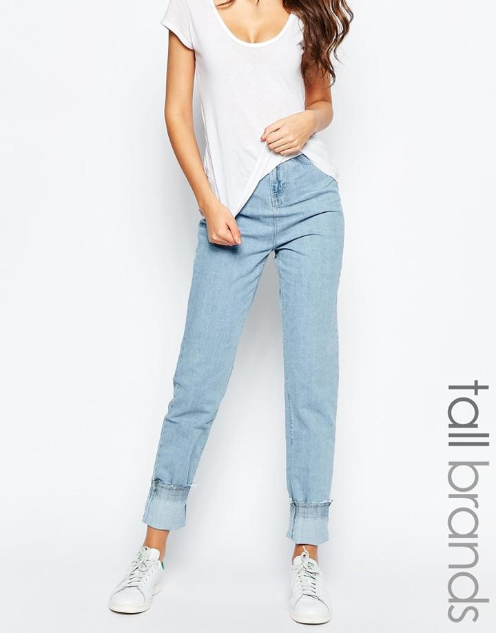 Waven Tall Helene Boyfriend Jean With Raw Edge Detail - Blue