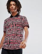 Love Moschino All Over Polo Shirt - Black
