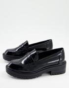 New Look Chunky Sole Loafers In Black