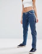Tommy Hilfiger Denim Raw Hem Mom Leg Jean - Blue