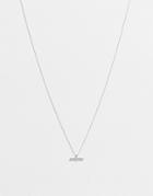 The Status Syndicate Stainless Steel T-bar Necklace-silver