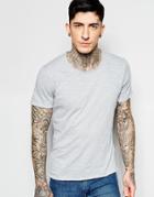 Sisley Crew Neck T-shirt In Slub Fabric - Gray