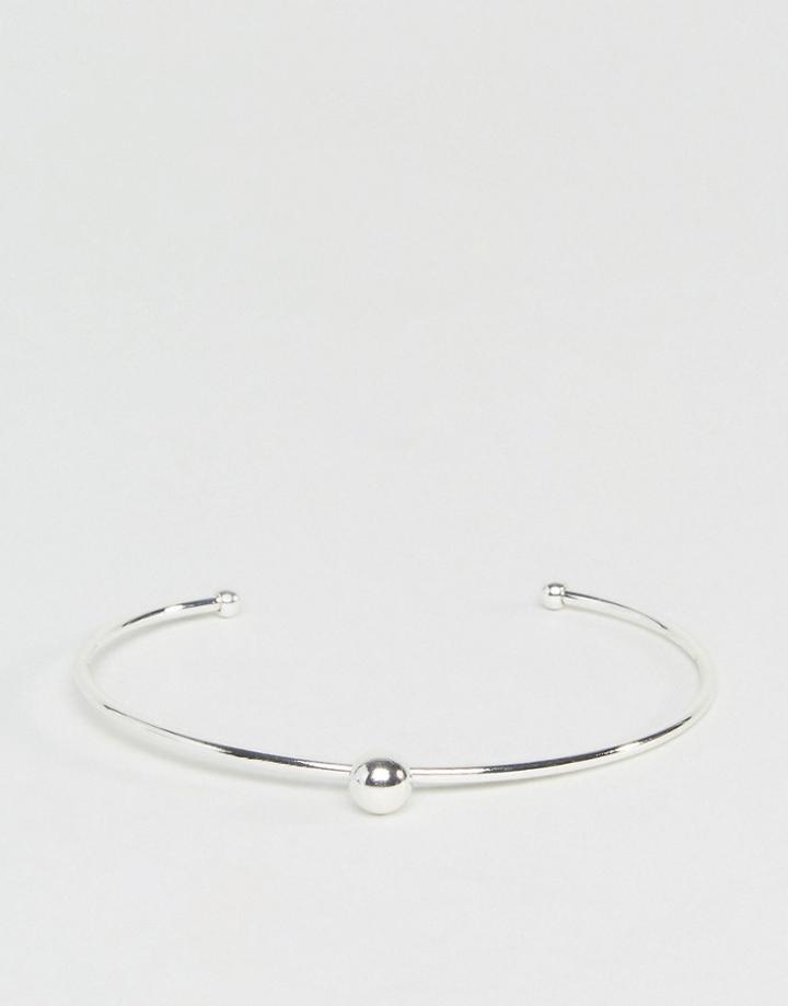 Asos Simple Cuff Bracelet - Silver