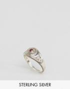 Regal Rose Ethereal Sterling Silver Gemstone Ring - Silver