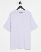 Weekday Huge Organic Cotton Oversized T-shirt Dress In Lilac-purple