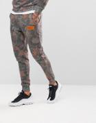 Hype Skinny Joggers In Wood Camo - Green