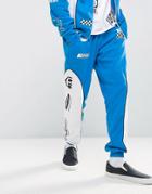 Jaded London Skinny Joggers In Blue With Racing Print - Blue