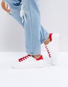 New Look Contrast Lace Sneaker - White