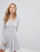 Hollister Cozy Scoop Neck Dress - Gray