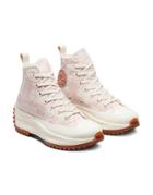 Converse Run Star Hike Hi Crafted Folk Jacquard Platform Sneakers In Egret/pink Clay