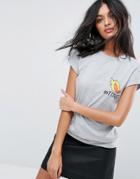 Asos T-shirt With Hot Stuff Print - Gray