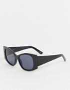 Asos Design Oversized Angled Square Sunglasses - Black