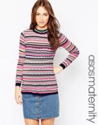 Asos Maternity Stripe Sweater With Lurex - Multi