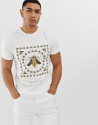 Hermano T-shirt With Bee Box Logo Print-white