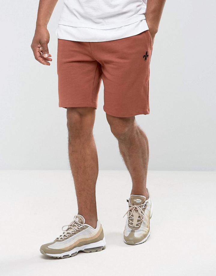 Criminal Damage Slim Fit Drawstring Shorts - Brown